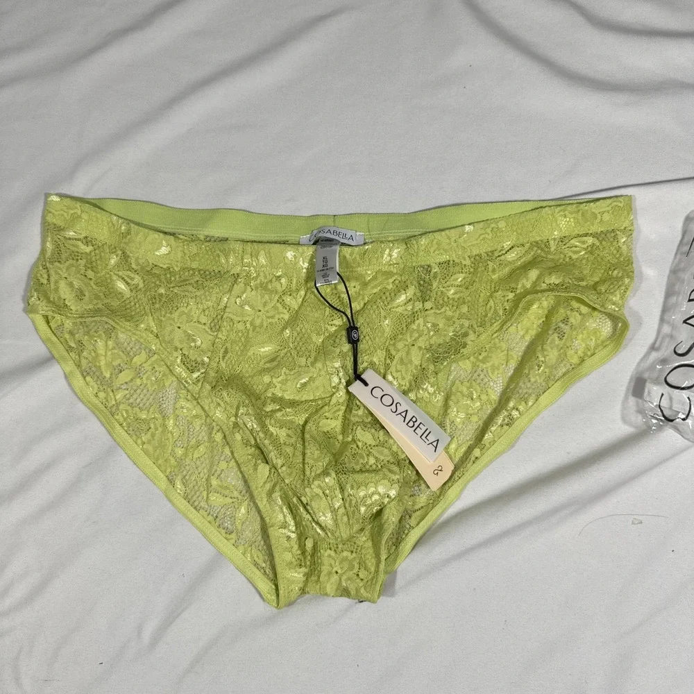 NWT Cosabella [ MEN XL ] Never Say Never Comfort Micro Brief Lace Green U1944